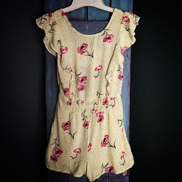 Jolt Pants - JOLT FLORAL, RUFFLED FRONT ROMPER!!